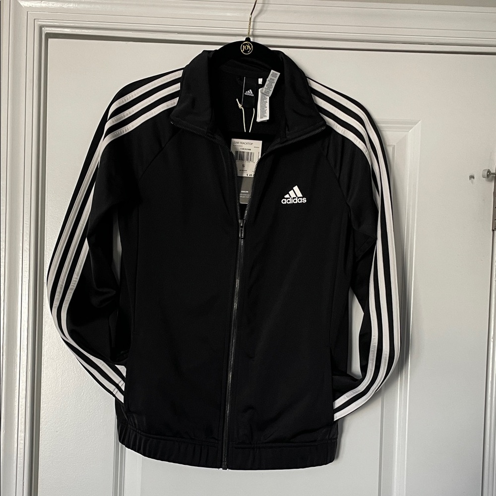 Adidas Black Jacket with White Accents